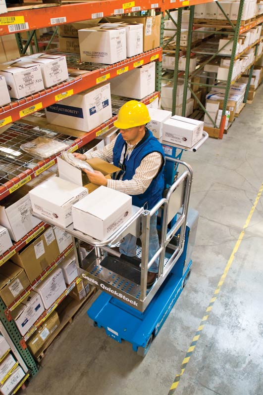 genie quickstock gs-15 vertical mast lift application