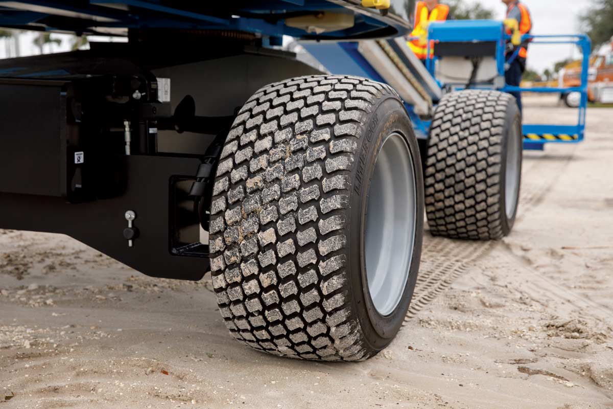 genie s-45 hf telescopic boom lift tires