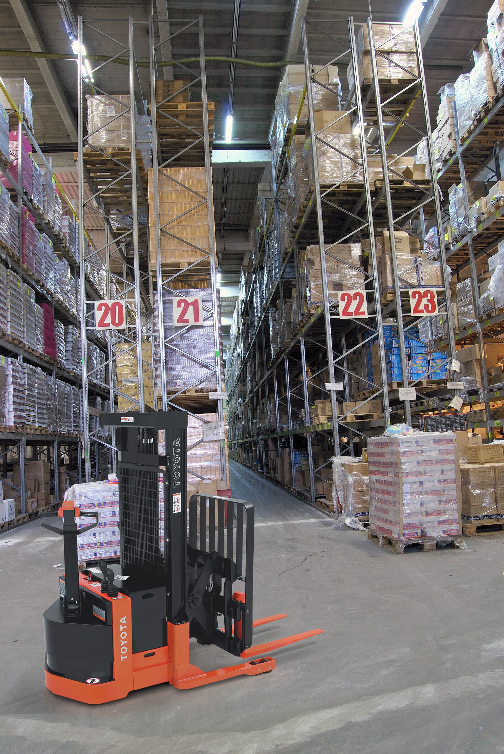 toyota walkie reach truck indoor warehouse application